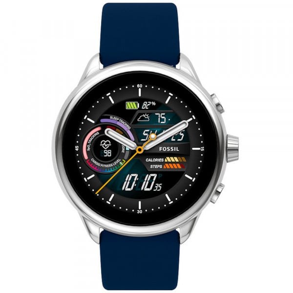 Montre Homme Connectée Fossil Gen 6 Wellness Edition en Silicone Noir Ref FTW4070