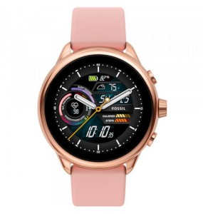 Montre Femme Connectée Fossil Gen 6 Wellness Edition en Silicone Rose Ref FTW4071