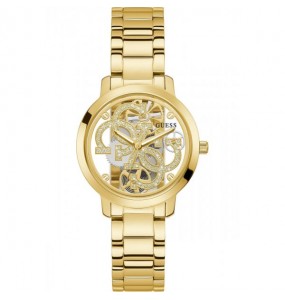 Montre Femme Guess Quattro Clear en Acier Doré Ref GW0300L2