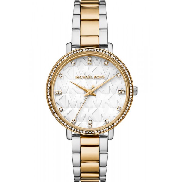 Montre Femme Michael Kors Pyper en Acier Argenté et Doré Ref MK4595