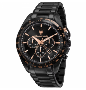 Montre Homme Maserati Traguardo en Métal Noir Ref R8873612048