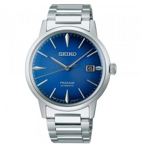 Montre Homme Automatique Seiko Présage en Métal Argenté Ref SRPJ13J1