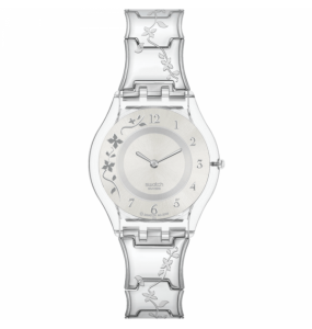 Montre Femme Swatch Skin Classic Biosourced en Métal Argenté Ref SS08K100G