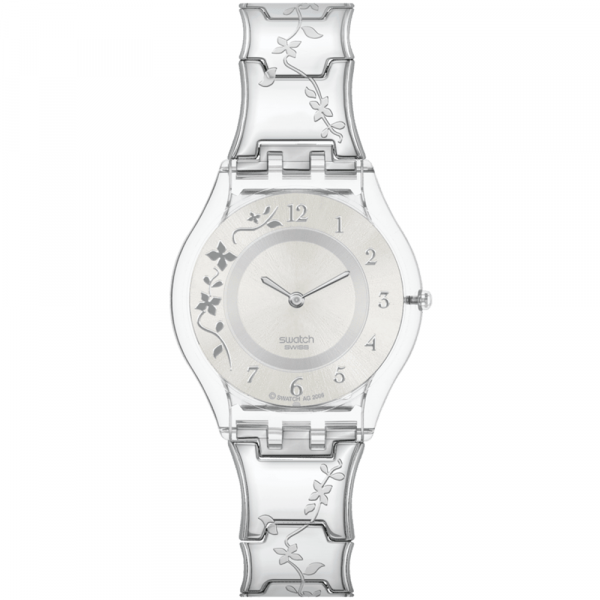 Montre Femme Swatch Skin Classic Biosourced en Métal Argenté Ref SS08K100G