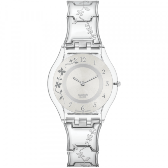 Montre Femme Swatch Skin Classic Biosourced en Métal Argenté Ref SS08K100G