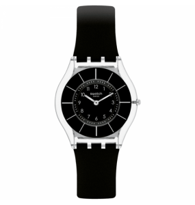 Montre Femme Swatch Skin Classic Biosourced en Plastique Noir Ref SS08K103