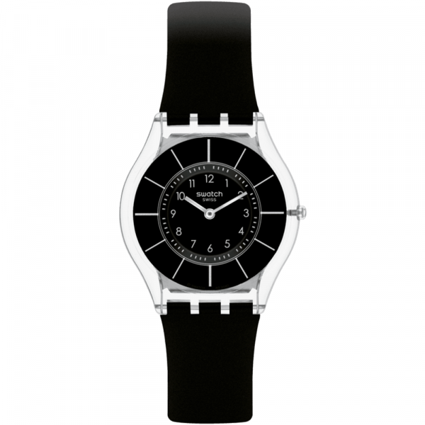 Montre Femme Swatch Skin Classic Biosourced en Plastique Noir Ref SS08K103