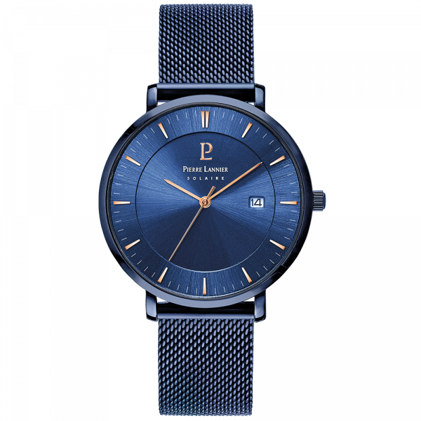Montre Homme Pierre Lannier Inti en Métal Bleu Ref 209G469