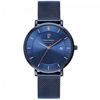 Montre Homme Pierre Lannier Inti en Métal Bleu Ref 209G469