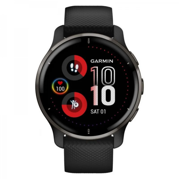 Montre Homme Connectée Garmin Venu 2 Plus en Silicone Ref 010-02496-11