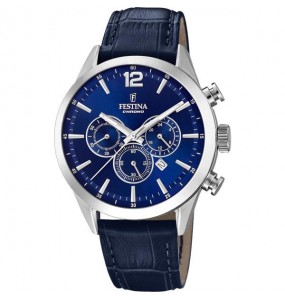 Montre Homme Festina AW21 en Cuir Bleu Ref F20542/2