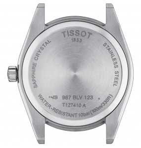 Montre Homme TISSOT Gentleman Cadran Bleu Bracelet Cuir - T1274101604100
