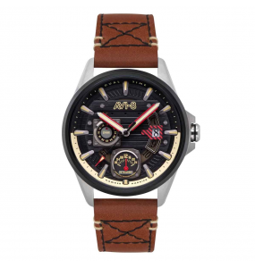 AVI-8 HAWKER HARRIER FARLEY MULTIFUNCTION NOIR CUIR BRUN AV-4098-02