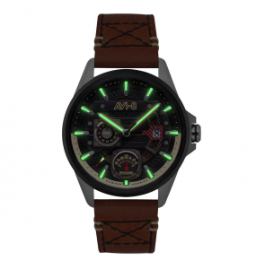 AVI-8 HAWKER HARRIER FARLEY MULTIFUNCTION NOIR CUIR BRUN AV-4098-02