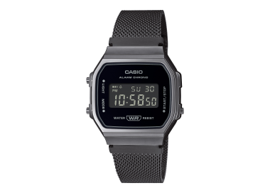 Montre Homme Casio Gunmétal bracelet Acier A168WEMB-1BEF