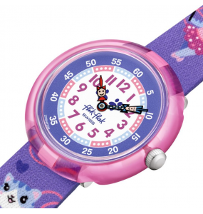 Montre Enfant Flik Flak Ballerichat bracelet PET recyclé FBNP208