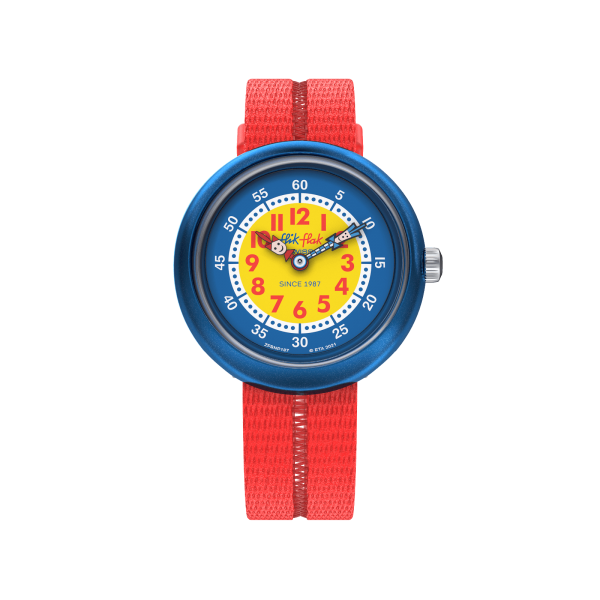 Montre Enfant Flik Flak Retro Red bracelet PET recyclé FBNP188