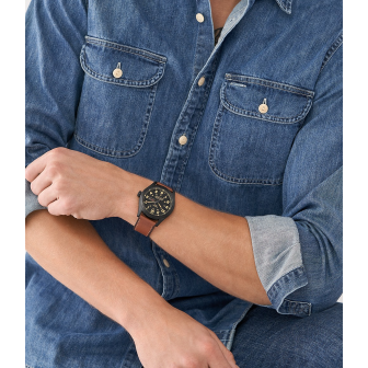 Montre Homme Fossil Solaire Defender bracelet Cuir FS5978