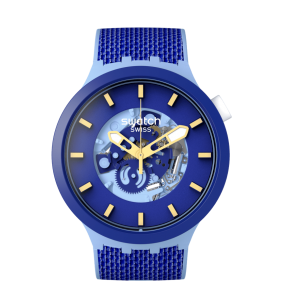 Montre Homme Swatch Bouncing Blue bracelet Silicone SB05N105