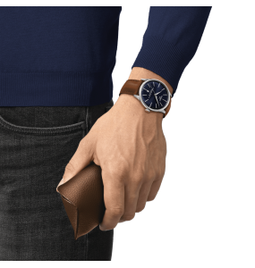 Montre Homme Tissot Chemin des Tourelles Powermatic 80 bracelet Cuir T1394071604100