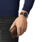 Montre Homme Tissot Chemin des Tourelles automatique bleu bracelet cuir brun - Réf. T1394071604100
