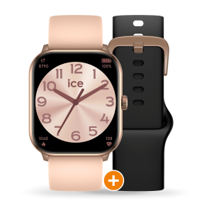 ICE smart - ICE 1.0 - Rose Gold avec 2 bracelets Rose Nude & Noir - 1.85