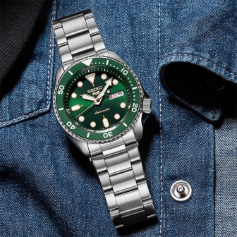 SEIKO 5 SPORTS VERT FONCE SRPD63K1