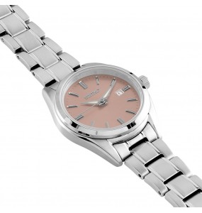 SEIKO CLASSIQUE ROSE ACIER GRIS SUR529P1