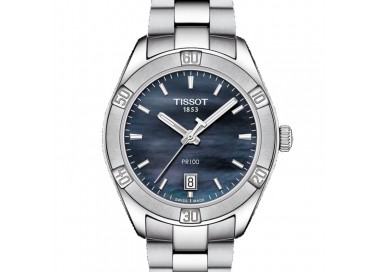 Montre Femme Tissot PR100 bleu bracelet acier - Réf. T1019101112100