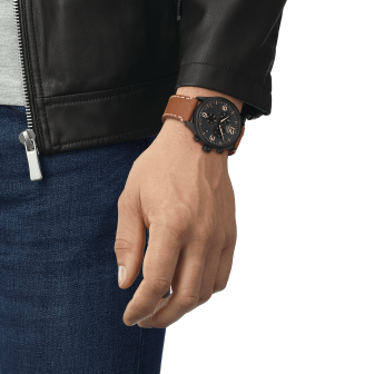 TISSOT CHRONO XL NOIR CUIR T1166173605700