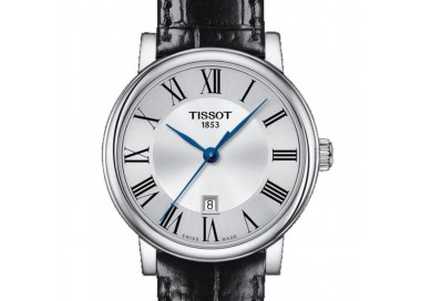 Montre Femme Tissot Carson argenté bracelet cuir - Réf. T1222101603300