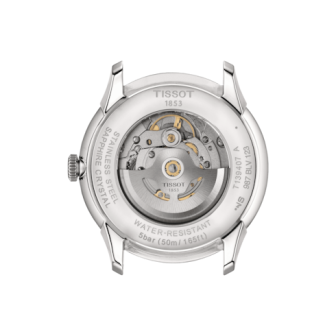 TISSOT CHEMIN DES TOURELLES POWERMATIC 80 42MM BLEU CUIR T1394071604100