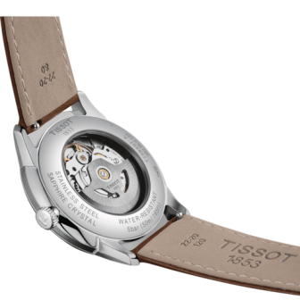 TISSOT CHEMIN DES TOURELLES POWERMATIC 80 42MM BLEU CUIR T1394071604100