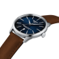 Montre Homme Tissot Chemin des Tourelles automatique bleu bracelet cuir brun - Réf. T1394071604100