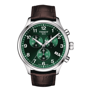 TISSOT CHRONO XL CLASSIC VERT CUIR BRUN T1166171609200