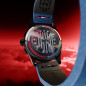 Montre Homme AVI-8 Spitfire P8331 Laguna Chronograph Limited Edition Bleu Rouge Cuir - AV-4105-01 Montre Homme AVI-8 Spitfire P8331 Laguna Chronograph Limited Edition Bleu Rouge Cuir - AV-4105-01