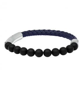 Bracelet Homme Harvey Stone acier et onyx - 1024494