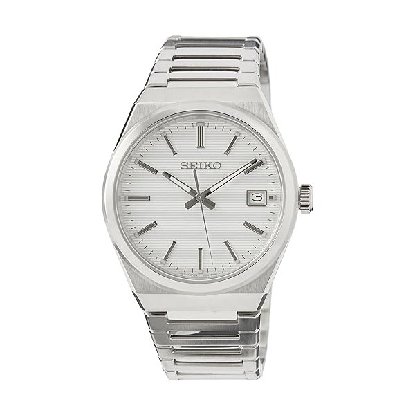 Montre Homme Seiko Classique Quartz Blanc - SUR553P1