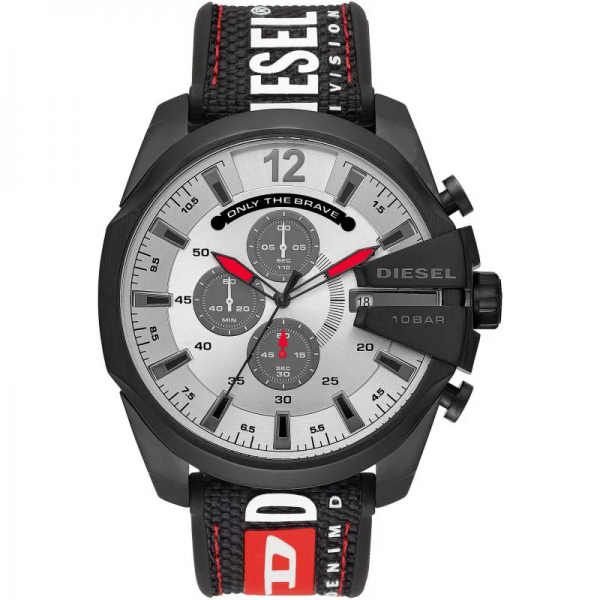 Montre Homme DIESEL Mega Chief Chrono en nylon noir - DZ4512