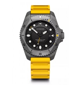 Montre Homme Victorinox Dive Pro Noire Silicone Jaune - 241992