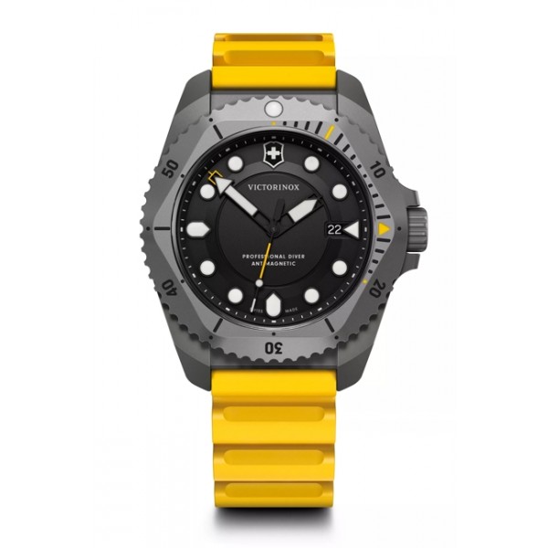 Montre Homme Victorinox Dive Pro Noire Silicone Jaune - 241992