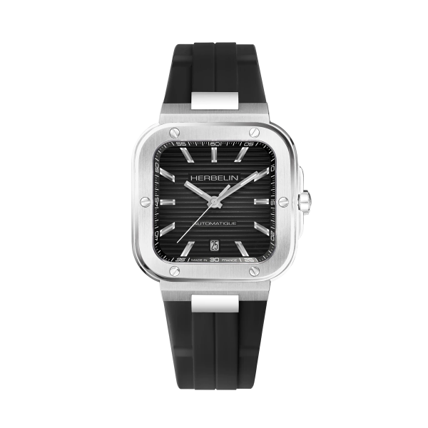 Montre Homme HERBELIN Cap Camarat Square Automatique Noir - 1646A14CA Montre Homme HERBELIN Cap Camarat Square Automatique Noir - 1646A14CA
