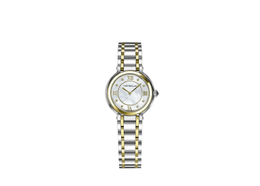 HERBELIN GALET NACRE BLANC ACIER PVD OR 17430BT59