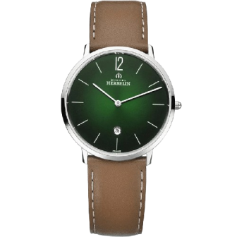 HERBELIN CITY VERT CUIR MARRON 19515AP16GD