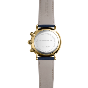 HERBELIN INSPIRATION CHRONOGRAPHE BLEU CUIR 35647P15