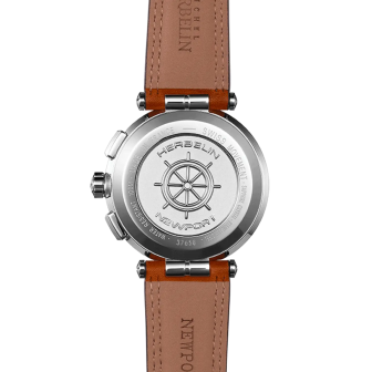 HERBELIN NEWPORT CHRONOGRAPHE BLEU CUIR 37658AP15GD