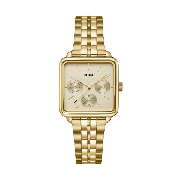 Cluse - Montre Femme - La Tétragone Multifunction - acier doré - Ref CW13801