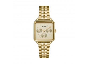 Cluse - Montre Femme - La Tétragone Multifunction - acier doré - Ref CW13801