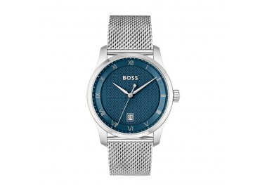 Hugo Boss - Montre Homme - Principe - Cadran Acier Bleu - Bracelet acier - Ref 1514115