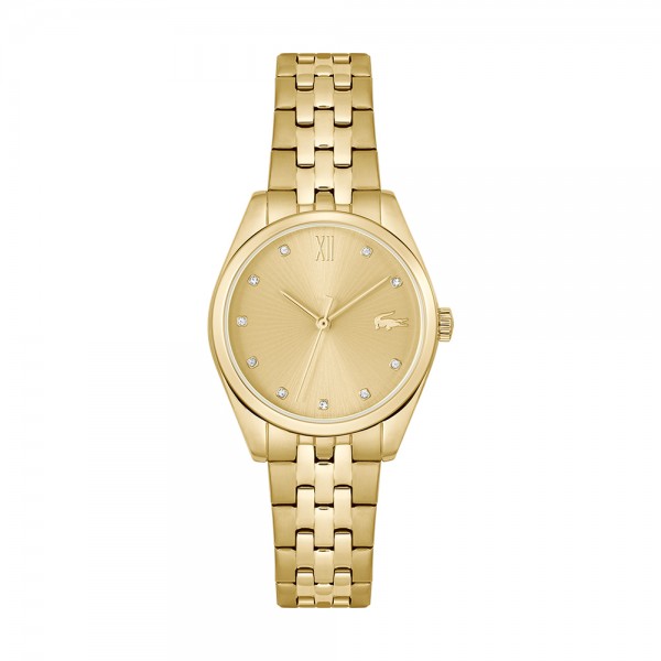 Lacoste - Montre Femme - Tuilerie - Cadran doré - Bracelet Acier doré - Ref 2001303